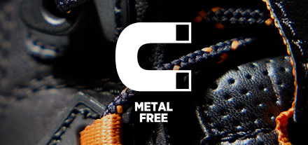Este calzado no contiene metales y no activará los detectores de metales.